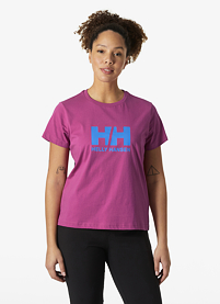 Dámské triko Helly Hansen 34465 663 W HH LOGO T-SHIRT 2.0 663 MAGENTA 2.0