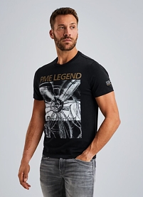 Pánské triko PME LEGEND PTSS2502577 5281 Short sleeve r-neck single jersey 5281