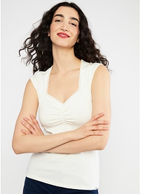 Dámské tílko Blutsgeschwister 001251-121 01480 Let Romance Rule 01480 fluffy cotton white