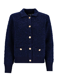 Dámský svetr HAJO 19814 609 D Strickjacke 609 marine