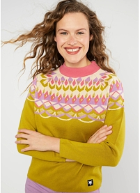 Dámský svetr Blutsgeschwister 001243-353 1254 Cold Day Warm Heart 1254 nostalgic island knit yellow