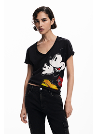 Dámské triko DESIGUAL 25SWTKAG 2000 TS MICKEY JOKER 2000 BLACK