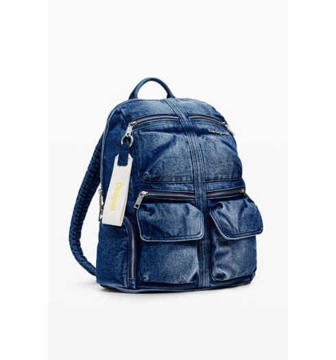 Dámský batůžek Desigual 24WAKD01 5053 BACK DENIM PRIORI  MULTIPOCKET CHESTER 5053 BLUE - DESIGUAL - 24WAKD01 5053 BACK DENIM PRIORI  MULTIPOCKET CHESTER