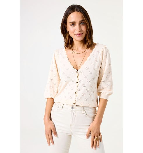 GARCIA C50250 4294 ladies cardigan 4294 whitecap - GARCIA - C50250 4294 ladies cardigan