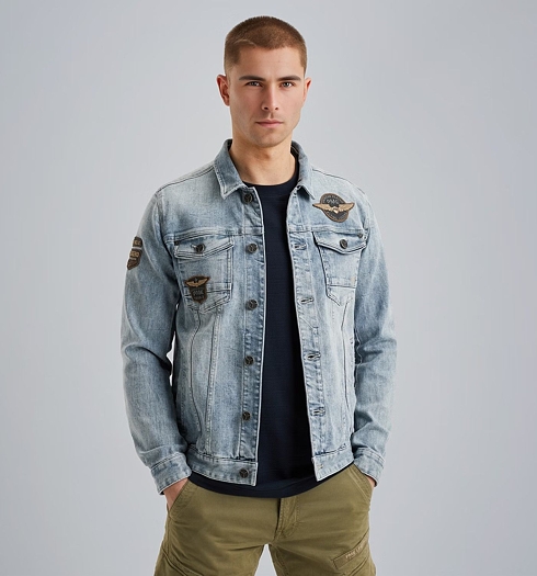 Pánská jeans bunda PME LEGEND PDJ2502701 SBT DENIM JACKET SUMMER BLUE TONE SBT - PME LEGEND - PDJ2502701 SBT DENIM JACKET SUMMER BLUE TONE