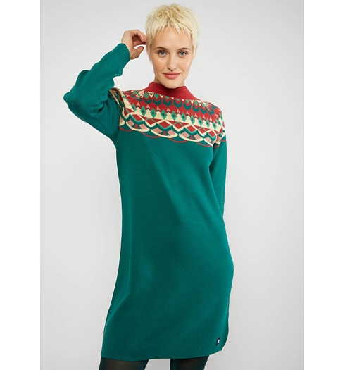 Dámské šaty Blutsgeschwister 001243-350 1251 Scandi woods 1251 nostalgic island knit green - Blutsgeschwister - 001243-350 1251 Scandi woods