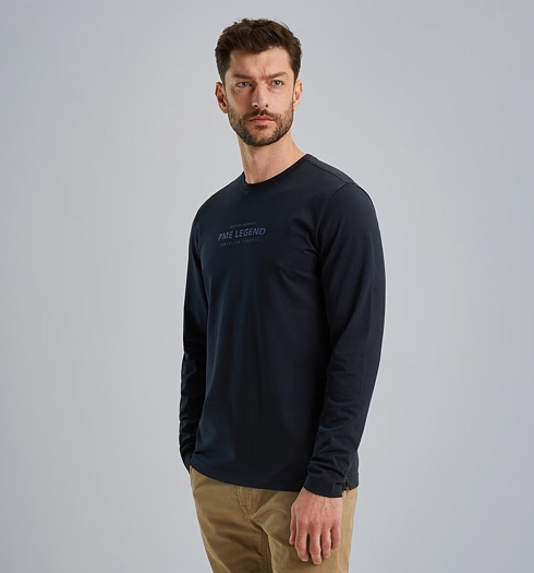 Pánské triko PME LEGEND PTS2411515 5281 Long sleeve r-neck cotton elastan jersey 5281 - PME LEGEND - PTS2411515 5281 Long sleeve r-neck cotton elastan jersey