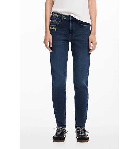 Dámské jeans DESIGUAL 25SWDD59 5008 DENIM ARIZONA 5008 BLUE - DESIGUAL - 25SWDD59 5008 DENIM ARIZONA