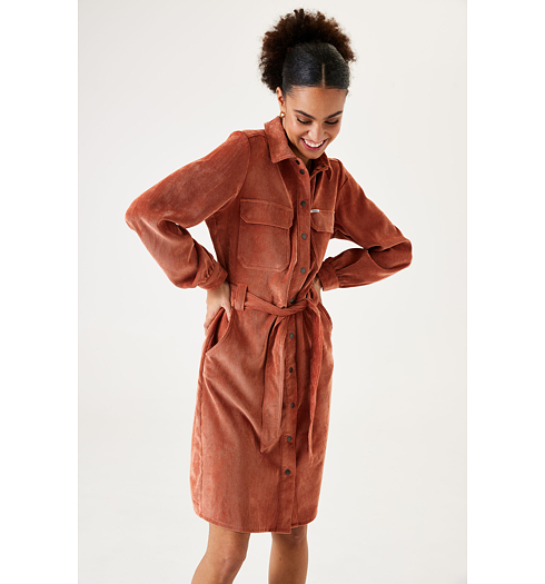 Dámské šaty GARCIA T40284 5326 ladies dress 5326 apricot brandy - GARCIA - T40284 5326 ladies dress