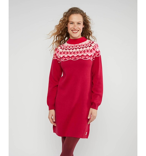 Dámské šaty Blutsgeschwister 001243-350 1252 Scandi woods 1252 nostalgic island knit red - Blutsgeschwister - 001243-350 1252 Scandi woods