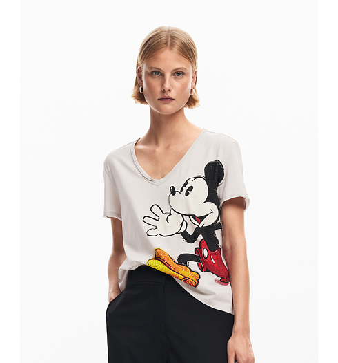 Dámské triko DESIGUAL 25SWTKAG 1020 TS MICKEY JOKER 1020 WHITE - DESIGUAL - 25SWTKAG 1020 TS MICKEY JOKER