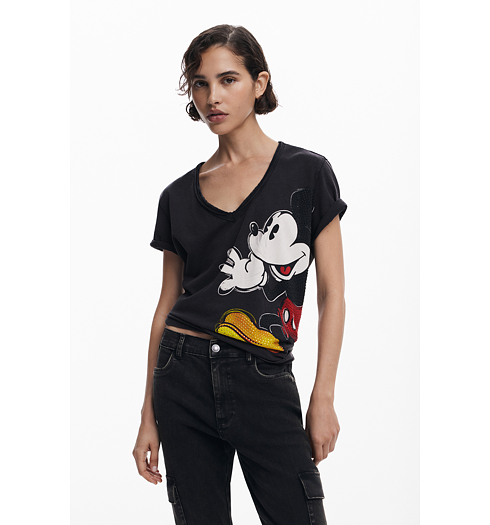 Dámské triko DESIGUAL 25SWTKAG 2000 TS MICKEY JOKER 2000 BLACK - DESIGUAL - 25SWTKAG 2000 TS MICKEY JOKER