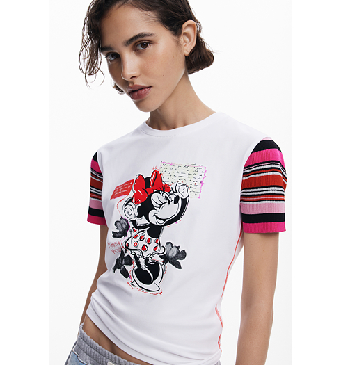 Dámské triko DESIGUAL 25SWTK39 1000 TS MINNIE 1000 WHITE - DESIGUAL - 25SWTK39 1000 TS MINNIE