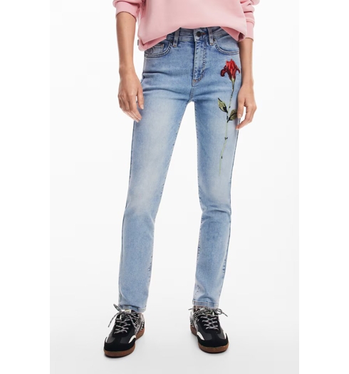 Dámské jeans Desigual 24WWDD19 5053 DENIM AINA 5053 BLUE - DESIGUAL - 24WWDD19 5053 DENIM AINA