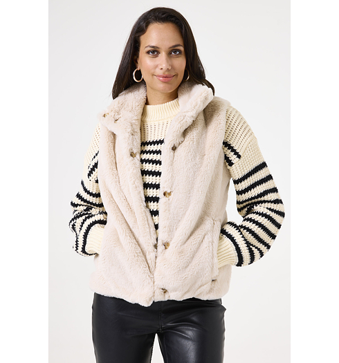 Dámská vesta GARCIA V40294 5853 ladies jacket 5853 neutral blonde - GARCIA - V40294 5853 ladies jacket