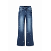 Dámské jeans DESIGUAL  DENIM_DAISIES 5053 BLUE - DESIGUAL - 24SWDD33 5053 DENIM_DAISIES