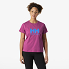 Dámské triko Helly Hansen 34465 663 W HH LOGO T-SHIRT 2.0 663 MAGENTA 2.0