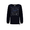 Dámská mikina HAJO 19985 609 D Sweatshirt platzierter Druck 609 marine