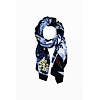 Dámský šátek Desigual 24WAWA12 5000 FOU DENIM FLOWERS RECTANGLE 5000 BLUE - DESIGUAL - 24WAWA12 5000 FOU DENIM FLOWERS RECTANGLE