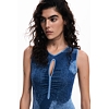 Dámské šaty DESIGUAL 25SWVF10 5085 VEST TALLIN 5085 BLUE - DESIGUAL - 25SWVF10 5085 VEST TALLIN