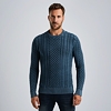 Pánský svetr PME Legend PKW2410334 5426 R-neck garment dye cable knit 5426