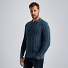 Pánský svetr PME Legend PKW2410334 5426 R-neck garment dye cable knit 5426 - PME LEGEND - PKW2410334 5426 R-neck garment dye cable knit