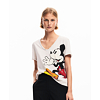 Dámské triko DESIGUAL 25SWTKAG 1020 TS MICKEY JOKER 1020 WHITE