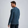 Pánský svetr PME Legend PKW2410334 5426 R-neck garment dye cable knit 5426 - PME LEGEND - PKW2410334 5426 R-neck garment dye cable knit